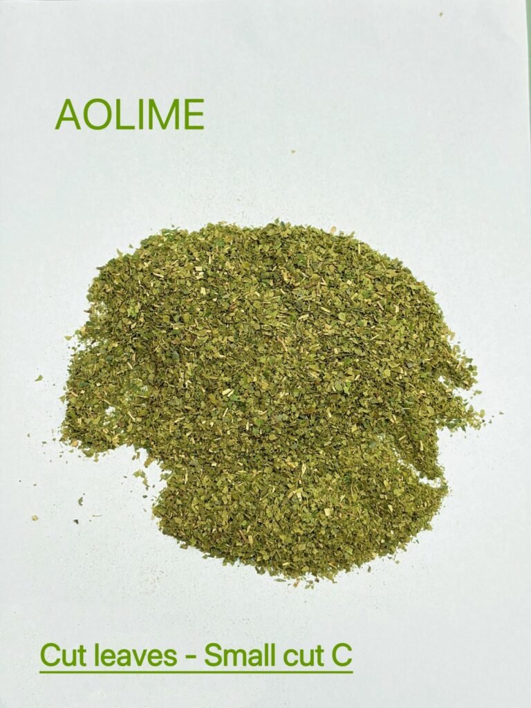 Grade C Small Cut Dried Lemon Myrtle Leaves, mixed minor stem particles
